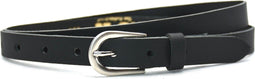 Take-it zwarte riem dames - Dames riemen Smal - Riemmaat 95 - Totale lengte 110 cm - Smalle leren riem dames