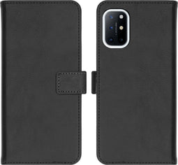 imoshion Hoesje Geschikt voor OnePlus 8T Hoesje Met Pasjeshouder - imoshion Luxe Bookcase - Zwart
