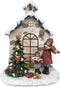 Kerstversiering DKD Home Decor Hars Huis (16,5 x 9 x 21 cm) (2 Stuks)
