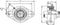 HTB UCFL 202 Flenslager Grijs/grauw gietijzer Boordiameter 15 mm Gatafstand 90 mm