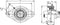 HTB UCFL 210 Flenslager Grijs/grauw gietijzer Boordiameter 50 mm Gatafstand 157 mm