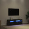 vidaXL - TV-kast - met - LED - Zwart - Eikenhout - 120x35x40 - cm - Bewerkt - hout