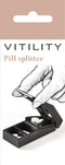VITILITY Tabletsplijter - Zwart - Pillendoosje - Pillensnijder