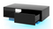 Coast LED Salontafel - Hoogglans met Afstandsbediening en Opbergruimte - 95 x 55 x 31 cm - Zwart