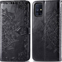 iMoshion Hoesje Geschikt voor Samsung Galaxy M51 Hoesje Met Pasjeshouder - iMoshion Mandala Bookcase - Zwart