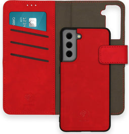 iMoshion Hoesje Geschikt voor Samsung Galaxy S21 FE Hoesje Met Pasjeshouder - iMoshion Uitneembare 2-in-1 Luxe Bookcase - Rood