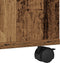 vidaXL - Printerstandaard - met - Wielen - Oud - Hout - 60x48x74 - cm
