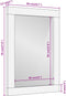 vidaXL - Badkamerspiegel - 50x70x2,5 - cm - massief - mangohout - en - glas