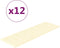 vidaXL - Wandpanelen - 12 - st - 3,24 - m² - 90x30 - cm - kunstleer - crèmekleurig
