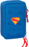 Safta Superman - Gevuld etui - 37 stuks - 19.5 x 12.5 x 5.5 cm - Blauw