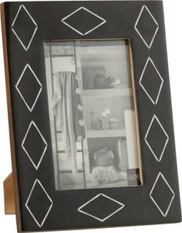J-Line fotolijst Rechthoek Patroon - kunststof - zwart/wit - small