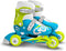 Skids Control Inline Skates Verstelbaar Blauw/groen Maat 27-30