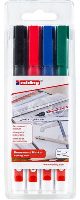 Viltstift edding 400 creatief rond 1mm assorti | 10 stuks