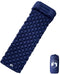 vidaXL - Kampeermatras - met - kussen - opblaasbaar - 1-persoons - marineblauw