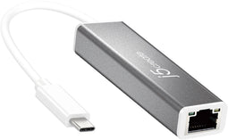 j5create JCE133G-N - USB-C naar Gigabit Ethernet Adapter - 1x Ethernet 1Gbps - USB 3.2 (Gen 1, 5Gbps) type-C