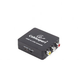 Gembird DSC-HDMI-CVBS-001 - HDMI naar Composiet AV omvormer - Upscaler en PAL/NTSC keuzeschakelaar - Zwart