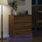 vidaXL - Nachtkastje - met - LED - Artisan - Eik - 71x34,5x75 - cm - Gefabriceerd - Hout