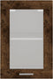vidaXL - Wandkast - Lyon - 40x31x60 - cm - glas - en - bewerkt - hout - gerookt - eikenkleurig