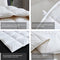 Dekbed, 200 x 200 cm, 50% dons, 50% veren, winterdekbed, overtrek van 100% katoen, geschikt voor men