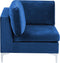 EVJA - Hoekbank 4-zits - Marineblauw - Rechterzijde - Fluweel