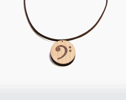 Houten Ketting – Bassleutel – Esdoorn & Walnoot