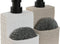Zeepdispenser Home ESPRIT Zwart Beige Lichtgrijs Hars Marmer 9 x 8 x 18 cm (2 Stuks)