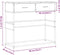 vidaXL - Wandtafel - 90x35x80 - cm - bewerkt - hout - zwart
