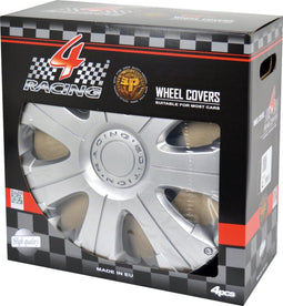 Carpoint Wieldoppen - Racing - 16 Inch ABS Zilver (set van 4)