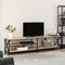vidaXL - Tv-meubel - 200x40x50 - cm - bewerkt - hout - metaal - sonoma - eikenkleurig