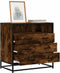 vidaXL - Ladekast - 70x41x70 - cm - bewerkt - hout - gerookt - eikenkleurig