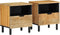 vidaXL - Nachtkastjes - 2 - st - 40x33x46 - cm - massief - mangohout - bruin