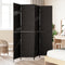 vidaXL - Kamerscherm - 4 - Panelen - Opvouwbaar - Zwart - 195x180 - cm - Poly - Rattan