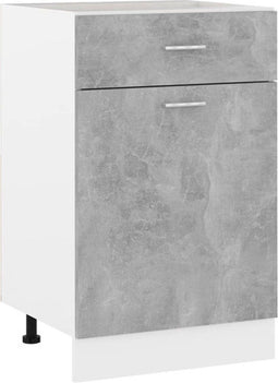 vidaXL - Onderkast - met - lade - Lyon - 50x46x81,5 - cm - bewerkt - hout - betongrijs
