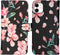 iMoshion Hoesje Geschikt voor iPhone 11 Hoesje Met Pasjeshouder - iMoshion Design Softcase Bookcase - Zwart / Roze / Blossom Watercolor Black