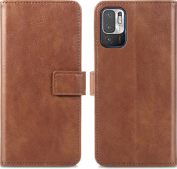 iMoshion Hoesje Geschikt voor Xiaomi Redmi Note 10 (5G) Hoesje Met Pasjeshouder - iMoshion Luxe Bookcase - Bruin