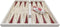 Backgammon rood/wit - Maat L 38cm - Tavla - Met schaakbord - Magnetische sluiting