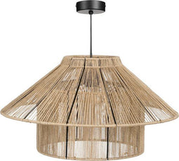 Mica Decorations Elsa - Hanglamp - H28 x Ø50 cm - Jute - Lichtbruin