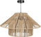 Mica Decorations Elsa - Hanglamp - H28 x Ø50 cm - Jute - Lichtbruin