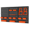 Coast Gereedschapswand - Pegboard 120x60 cm - 9 Opbergdozen Haken Accessoires - Zwart Oranje