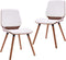 vidaXL - Eetkamerstoelen - 2 - st - kunstleer - wit