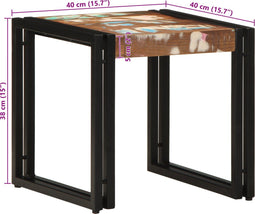 vidaXL - Koffietafel - Multikleur - 40x50x38 - cm - Massief - Gerecycled - Hout