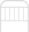 vidaXL - Hoofdbord - metaal - wit - 90 - cm