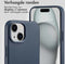 Accezz MagSafe Leather Backcover - Krasbestendig - Donkerblauw (iPhone 15)