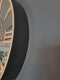 Zwarte klok - Wandklok industrieel - Klok goud 60 cm