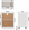 vidaXL - Onderkast - Lyon - 60x46x81,5 - cm - bewerkt - hout - hoogglans - wit