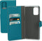 Samsung Galaxy A71 - Wallet Hoesje - Saffiano Motief - Blauw Turquoise