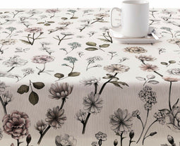 Vlekbestendig tafelkleed Muaré 0119-21 140 x 140 cm Blommor