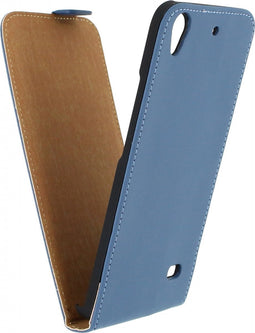 Huawei Ascend G620s Hoesje - Mobilize - Ultra Slim Serie - Kunstlederen Flipcase - Donkerblauw - Hoesje Geschikt Voor Huawei Ascend G620s