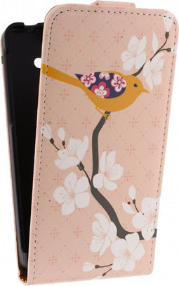 Huawei Ascend Y530 Hoesje - Mobilize - Ultra Slim Serie - Kunstlederen Flipcase - Bird On Branch - Hoesje Geschikt Voor Huawei Ascend Y530