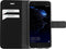 Huawei P10 Hoesje - Saffiano Wallet/Portemonnee hoesje - Magneet Sluiting - 3 Opbergvakken - Zwart - Mobiparts